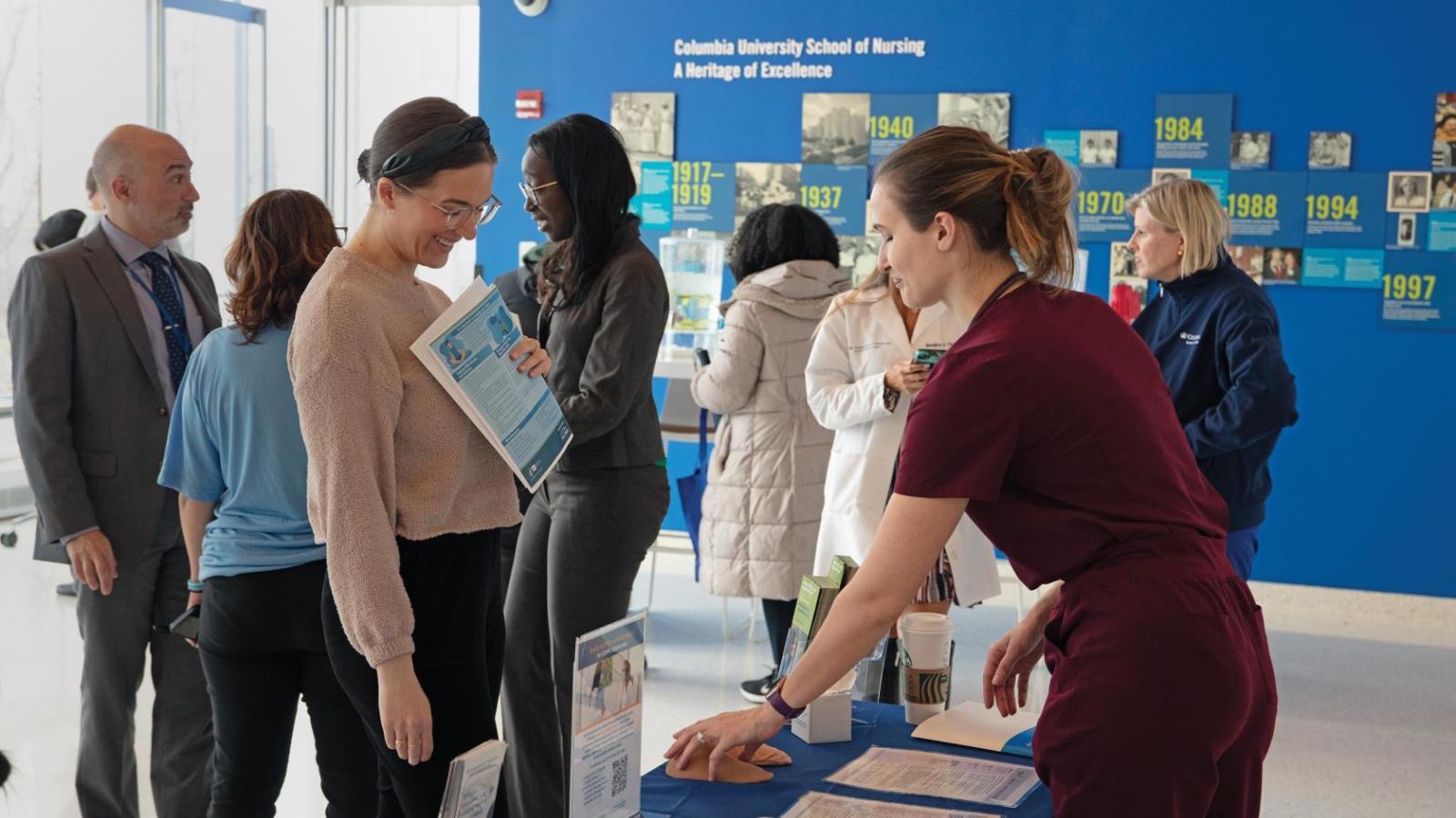 Columbia Nursing staff member receives outreach materials