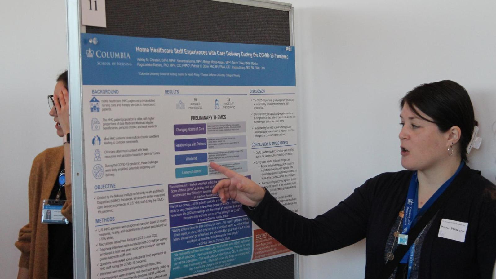 Columbia School of Nursing hosted its second annual Scholars’ Day. Organized by the Office of Scholarship and Research Development, the event showcased the work of PhD students, postdoctoral fellows, academic-practice research fellows, and research staff.