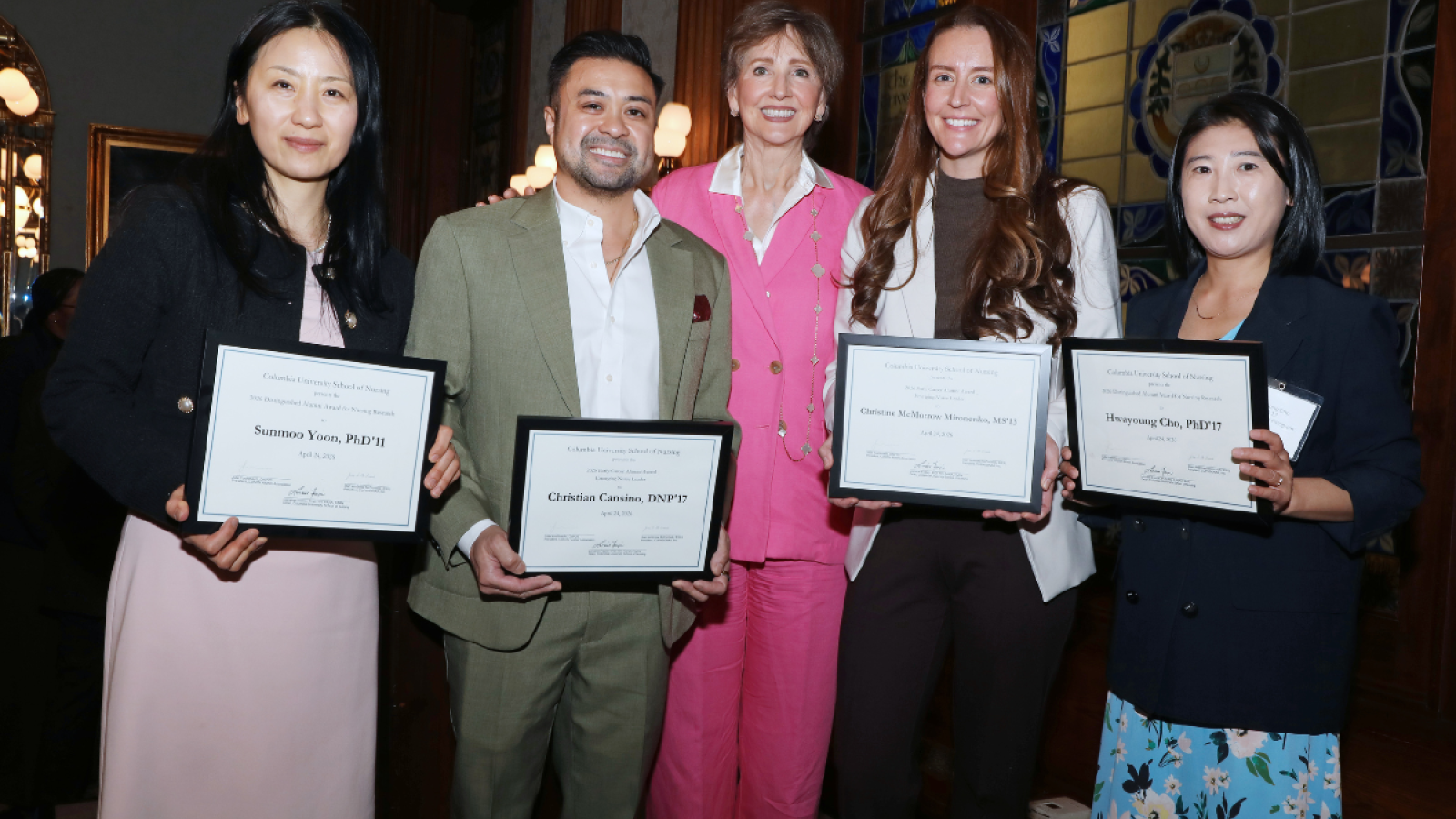 Photos of this year's Columbia Nursing Alumni Award recipients