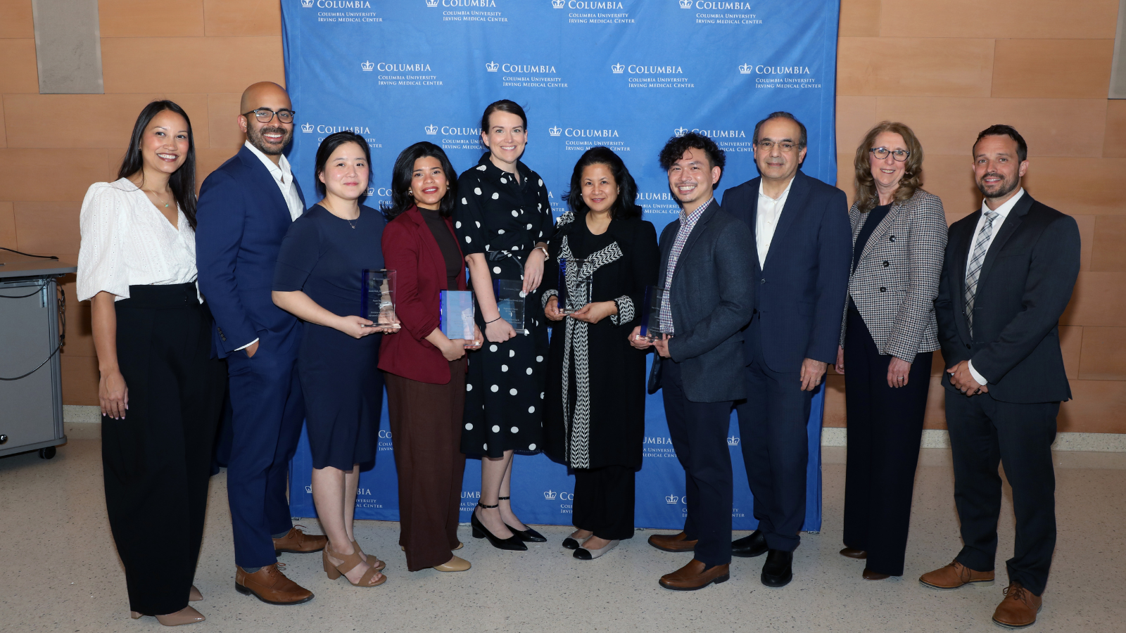 The 2026 Nurse Excellence Award winners pose with Columbia NPG
