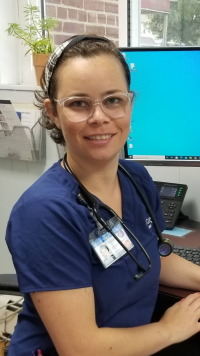 Photo of student at desk.
