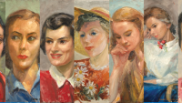 Collage of Painted portraits of Columbia Nursing alumni