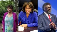 Three profile photos of prominent leaders in nursing