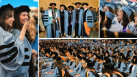 Photo collage of the 2025 Columbia Nursing Commencement Ceremony