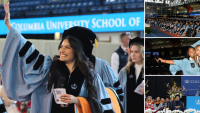 Collage of four photos from Columbia Nursing commencement