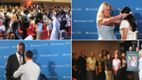 Collage of four photos from the 2026 Pinning Ceremony