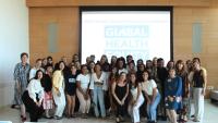 Students pose with Dean Lorraine Frazier at the 2026 Global Celebration