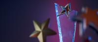 Artistic photo of stars and trophies