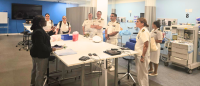 Visitors from U.S. Navy at Columbia Nursing Simulation Center