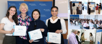 Four photos from the 2026 Research Day at Columbia School of Nursing