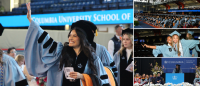Collage of four photos from Columbia Nursing commencement